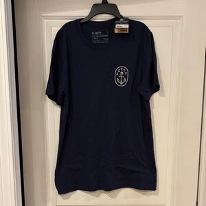 Jetty Navy Blue Short Sleeve Men's Tee Size Large New with tags.